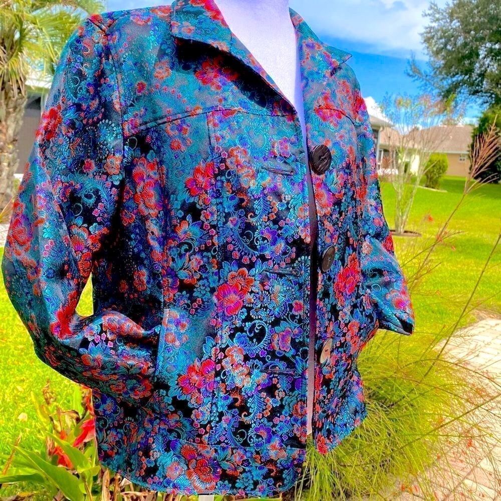 NEW BUTTON DOWN SINGLE BREASTED JACKET W/DROP POCKETS by DRAPER’S & DAMON’S PM - Picture 2 of 16
